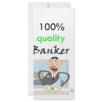 100% quality banker full color rack card