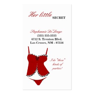 100 Red and Black Lingerie Bra Business Card profilecard