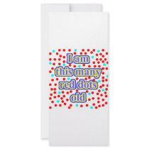 100 Red Dots Old Rack Card Template