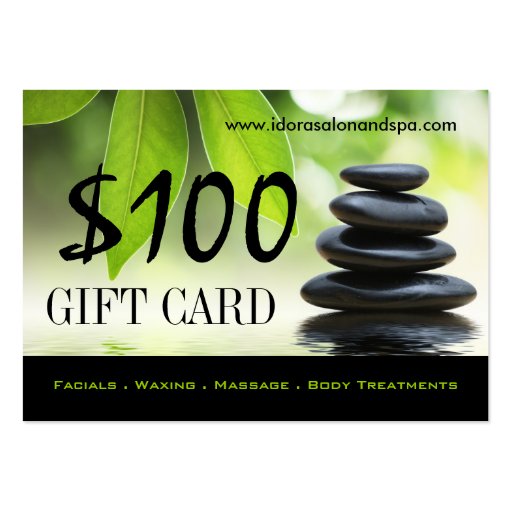 100 - Salon Gift Card Business Cards (front side)