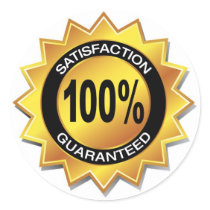 100% Satisfaction Guaranteed Sticker Label stickers
