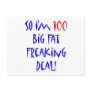 100 So I'm 100 ... Postcard