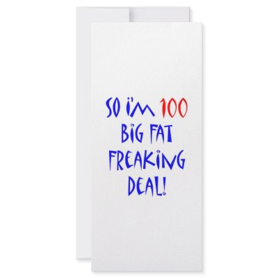 100 So I'm 100 ... Rack Card by thatsabigbirthday5