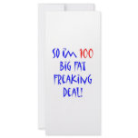 100 So I'm 100 ... rack cards