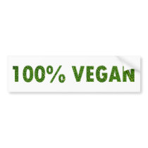 100% Vegan Bumper Stickers