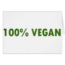 100% Vegan Greeting Card