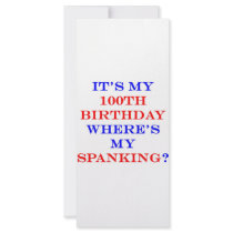 100 Where's my spanking? Rack Cards