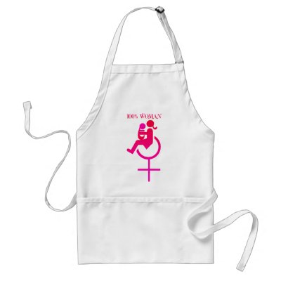 100% woman - Disability Awareness Apron by inamar