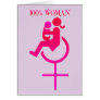 100% woman - Disability Awareness Cards