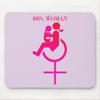 100% woman - Disability Awareness Mouse Pads by inamar
