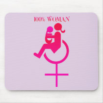 100% woman - Disability Awareness mousepads