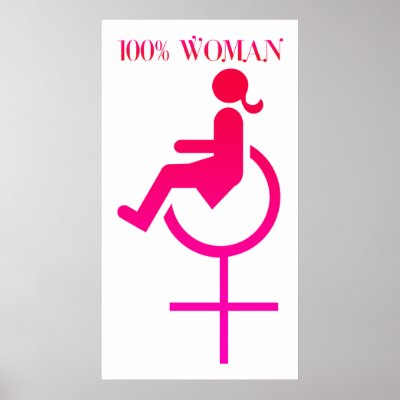 100% woman - Disability Awareness poster by inamar