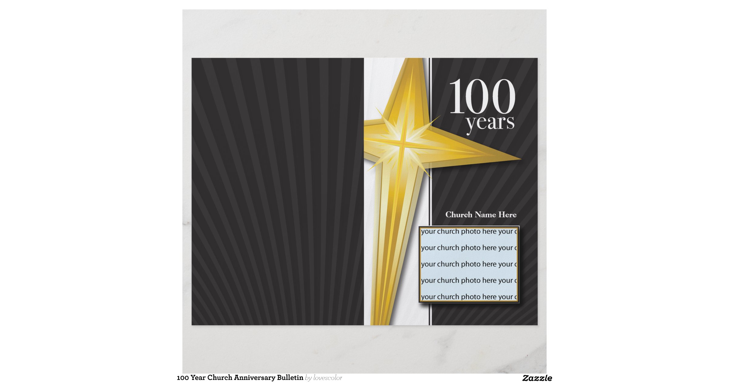 100-year-church-anniversary-bulletin-personalized-flyer-zazzle