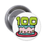 100 Year Old Birthday Cake Pinback Button