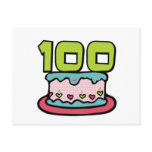 100 Year Old Birthday Cake Postcards