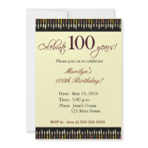 100 Year old Birthday party invitation