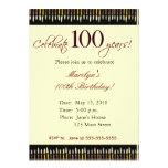 100 Year old Birthday party invitation
