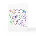 100 Year Olds Rock! Greeting Card by TShirtDotCom 100 Year Olds Rock! Greeting Card