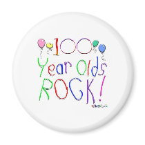 100 Year Olds Rock! Magnet
