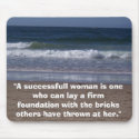 100B1493, "A successfull woman is one who can l... mousepads