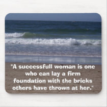 100B1493, "A successfull woman is one who can l... mousepads