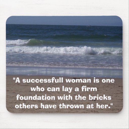 100B1493, "A successfull woman is one who can l... Mouse Pad