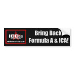 100cc - Bring Back Formula A and ICA Bumper Sticker