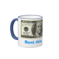 100dollarbill, Rent this Space! mugs by HonestJoesAuctions 100dollarbill, Rent this Space! mugs