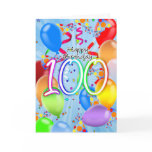100th Birthday - Balloon Birthday Card - Happy Bir