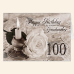 100th Birthday card for Grandmother cards