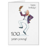 100th Birthday Card - Man Dancing!