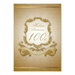 100th Birthday Celebration Custom Vintage Frame Personalized Announcement Cards