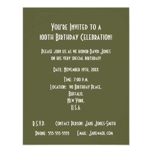 100th Birthday Celebration-Daisy close-up Custom Invitation