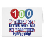 100th birthday designs greeting card