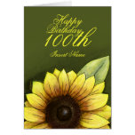 100th Birthday Floral Greeting Card