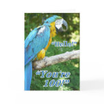 100th Birthday-Parrot humor Card