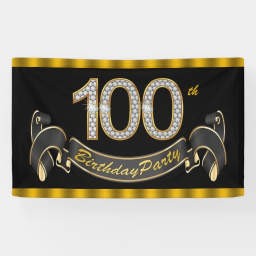 100th birthday party banner zazzle out of the office signs printable