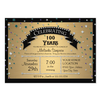 10,000+ 100th Birthday Invitations, 100th Birthday Announcements