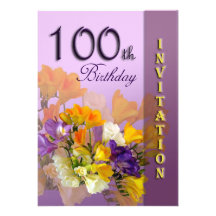 100th Birthday Party Invitation