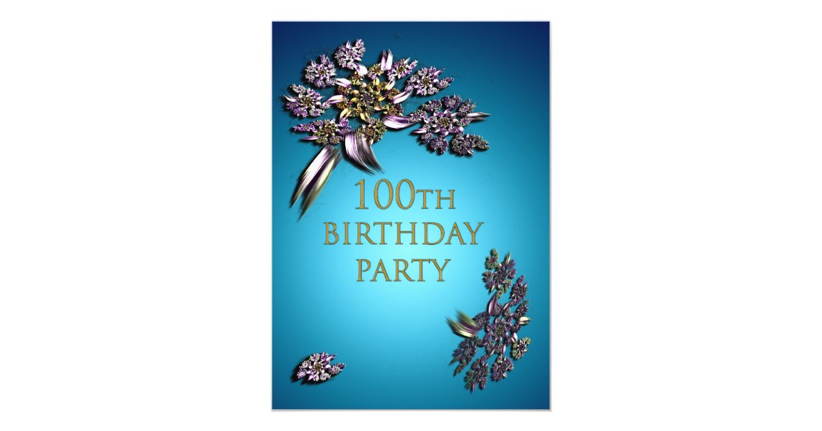 100th Birthday party invitation | Zazzle