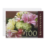 100th Birthday Party Invitation - Flower Bouquet