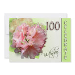 100th Birthday Party Invitation - Rhododendron