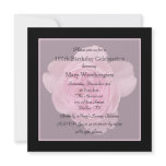 100th Birthday Party Invitation - Rose for 100th