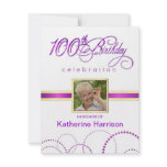 100th Birthday Party Invitations - with Monogram