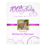 100th Birthday Party Invitations - with Monogram