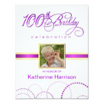 100th Birthday Party Invitations - with Monogram