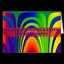 100th Birthday Party Invite Card