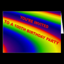100th Birthday Party Invite Card