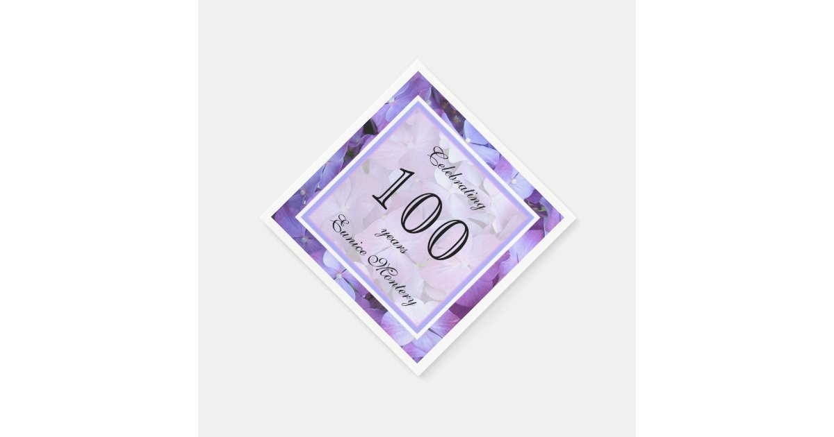 100th Birthday Party Paper Napkins Zazzle