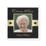 100th Birthday Party Photo Paper Napkins